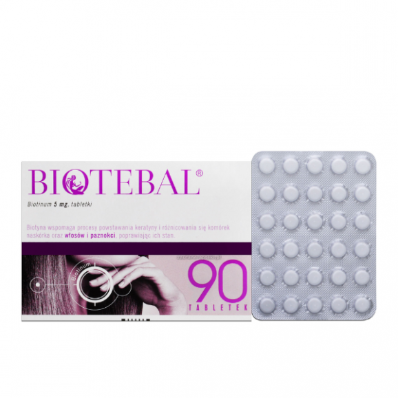 Biotebal, 5 mg, tabletki, 90 szt. Biotebal, 5 mg, tabletki, 90 szt. - zdjęcie produktu