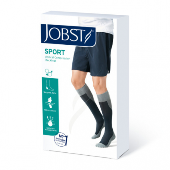 JOBST Sport, podkolanówki kompresyjne CCL1, szare, rozmiar XL, 1 para JOBST Sport, podkolanówki kompresyjne CCL1, szare, rozmiar XL, 1 para - zdjęcie produktu