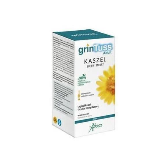 Aboca GrinTuss Adult, syrop na kaszel suchy i mokry, 180 g - zdjęcie produktu