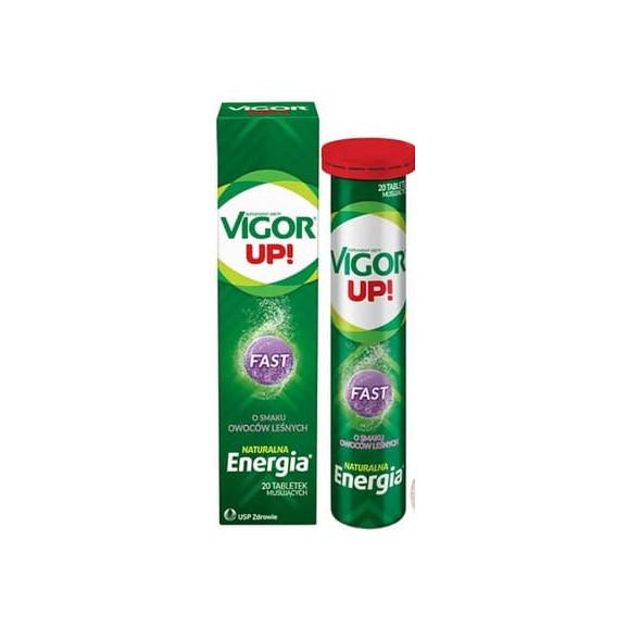 Vigor Up! Energia, smak owoce leśne, tabletki musujące, 20 szt. - zdjęcie produktu