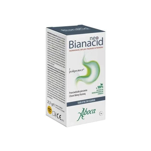 Aboca NeoBianacid Nadkwaśność i Refluks, tabletki do ssania, 14 szt. - zdjęcie produktu