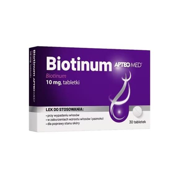 Apteo Med Biotinum 10 mg, tabletki, 30 szt. - zdjęcie produktu