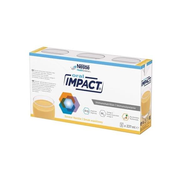 Nestle Impact Oral, preparat odżywczy, smak waniliowy, 3 x 237 ml Nestle Impact Oral, preparat odżywczy, smak waniliowy, 3 x 237 ml - zdjęcie produktu