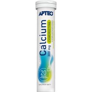 Apteo Calcium 300 mg z kwercetyną, smak pomarańczowy, tabletki musujące, 20 szt. - zdjęcie produktu