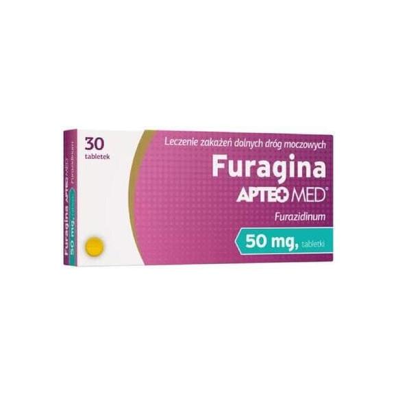 Apteo Med Furagina 50 mg, tabletki, 30 szt. - zdjęcie produktu