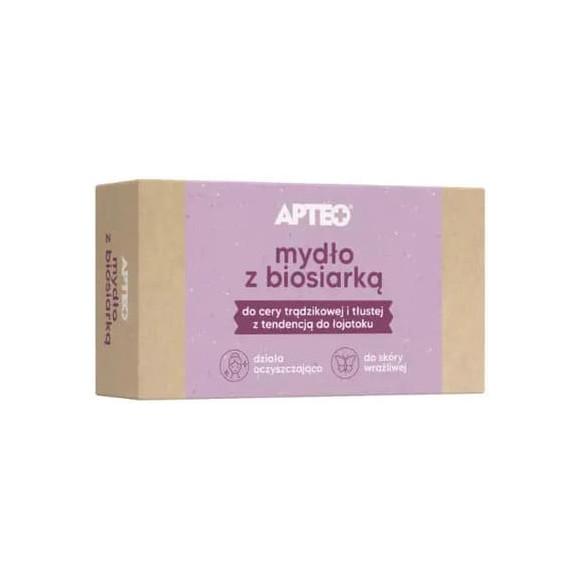 Apteo, mydło z biosiarką, 100 g - zdjęcie produktu
