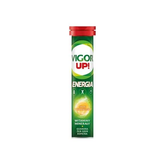 Vigor Up! Energia, smak pomarańczowy, tabletki musujące, 20 szt. - zdjęcie produktu