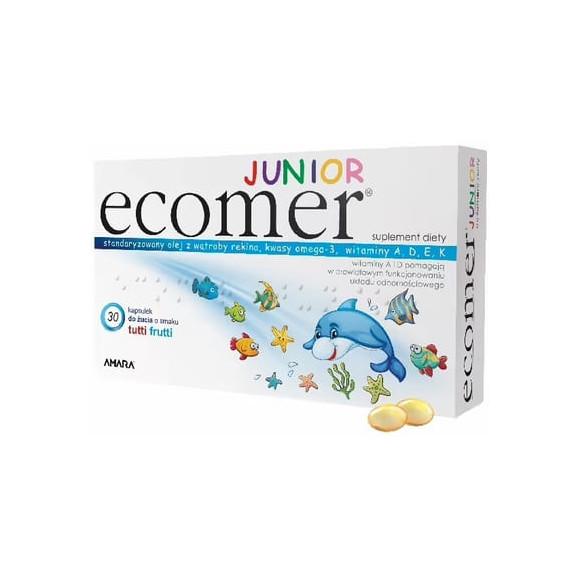 Amara Ecomer Junior, kapsułki do żucia, 30 szt. Amara Ecomer Junior, kapsułki do żucia, 30 szt. - zdjęcie produktu