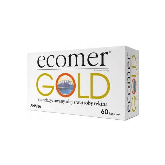 Amara Ecomer Gold, olej z wątroby rekina grenlandzkiego, kapsułki, 60 szt. - zdjęcie produktu