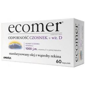 Amara Ecomer Odporność Czosnek + Witamina D3, kapsułki, 60 szt. - zdjęcie produktu