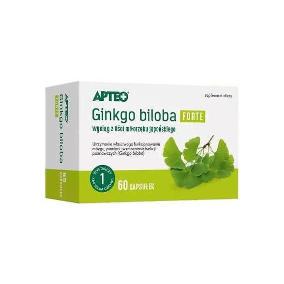 Apteo Ginkgo biloba Forte, kapsułki, 60 szt. - zdjęcie produktu