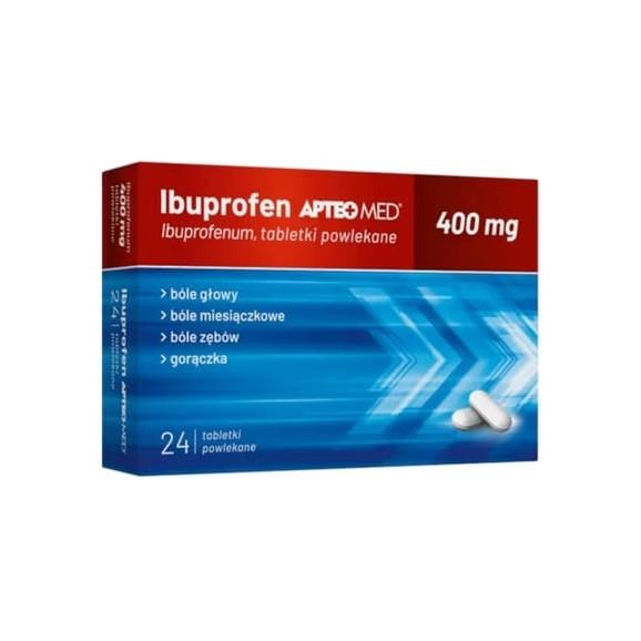 Apteo Med Ibuprofen 400 mg, tabletki powlekane, 24 szt. - zdjęcie produktu