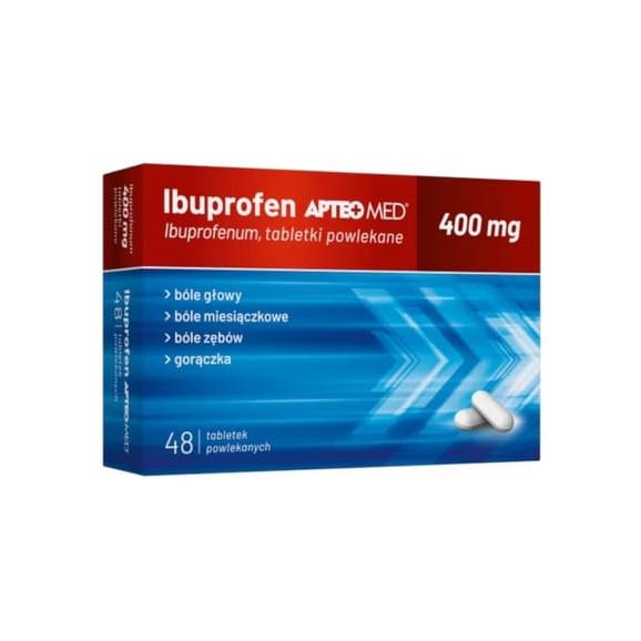 Apteo Med Ibuprofen 400 mg, tabletki powlekane, 48 szt. - zdjęcie produktu