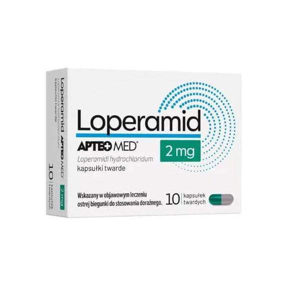 Apteo Med Loperamid 2 mg, kapsułki twarde, 10 szt. Apteo Med Loperamid 2 mg, kapsułki twarde, 10 szt. - zdjęcie produktu