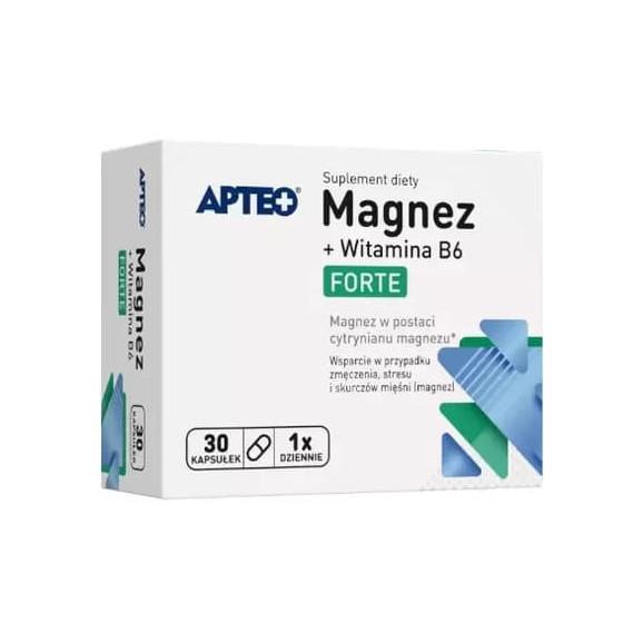 Apteo Magnez Forte + Witamina B6, kapsułki, 30 szt. - zdjęcie produktu