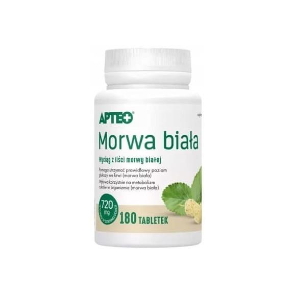 Apteo Morwa biała, tabletki, 180 szt. - zdjęcie produktu
