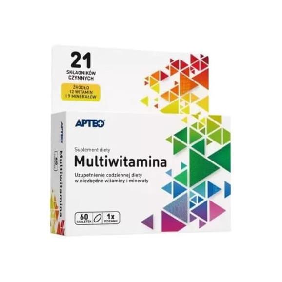 Apteo Multiwitamina, tabletki, 60 szt. Apteo Multiwitamina, tabletki, 60 szt. - zdjęcie produktu