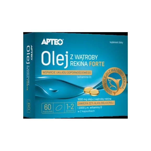 Apteo Olej z wątroby rekina Forte, kapsułki, 60 szt. - zdjęcie produktu