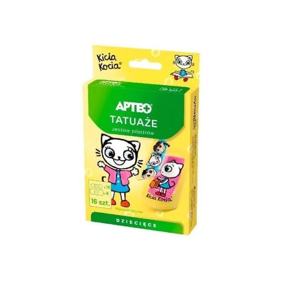 Apteo Kicia Kocia, zestaw plastrów dla dzieci, 16 szt. Apteo Kicia Kocia, zestaw plastrów dla dzieci, 16 szt. - zdjęcie produktu