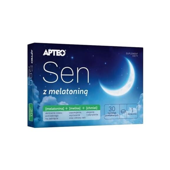 Apteo Sen z melatoniną, tabletki, 30 szt. - zdjęcie produktu