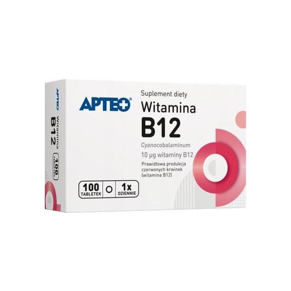 Apteo Witamina B12, tabletki, 100 szt. Apteo Witamina B12, tabletki, 100 szt. - zdjęcie produktu