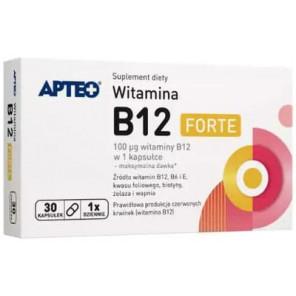 Apteo Witamina B12 Forte, tabletki, 30 szt. - zdjęcie produktu