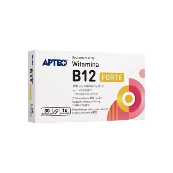 Apteo Witamina B12 Forte, tabletki, 30 szt. - zdjęcie produktu