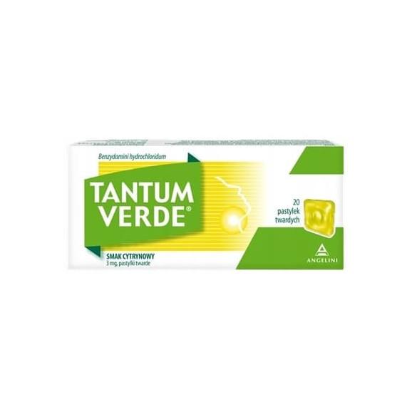 Tantum Verde, smak cytrynowy, pastylki twarde, 20 szt. - zdjęcie produktu