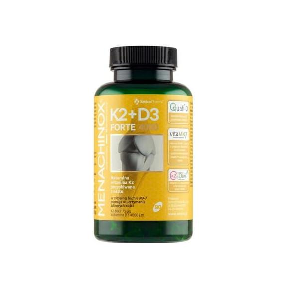 Menachinox K2 + D3 4000 IU Forte, kapsułki, 90 szt. - zdjęcie produktu