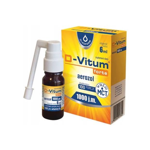 D-Vitum Forte 1000 j.m., aerozol, 6 ml - zdjęcie produktu