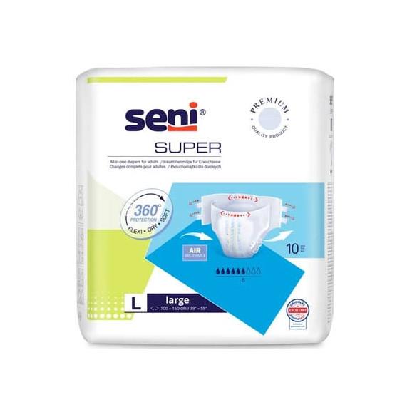 Seni Super, pieluchomajtki dla dorosłych, rozmiar L, 10 szt. - zdjęcie produktu