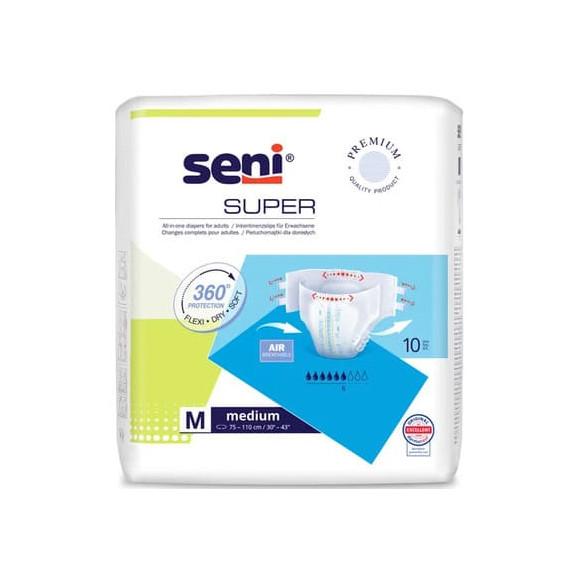 Seni Super, pieluchomajtki dla dorosłych, rozmiar M, 10 szt. - zdjęcie produktu