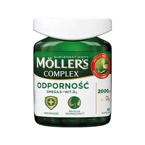 Mollers Complex, kapsułki, kwasy omega-1 i wit. D3, 60 szt. Mollers Complex, kapsułki, kwasy omega-1 i wit. D3, 60 szt. - zdjęcie produktu