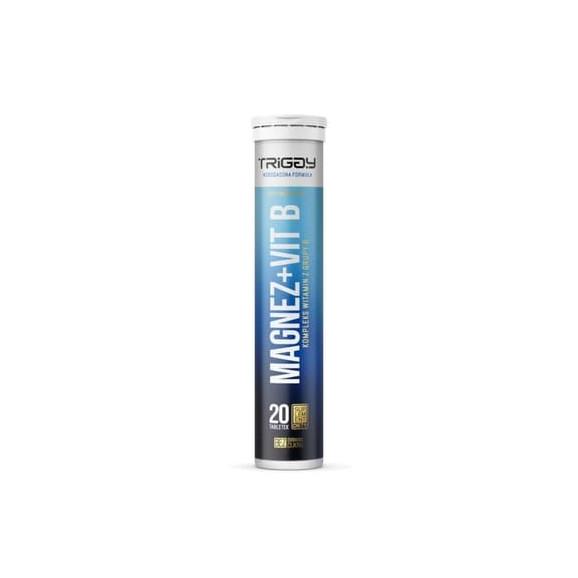 Triggy Magnez + Vitamina B, smak czarna porzeczka, tabletki musujące, 20 szt. - zdjęcie produktu