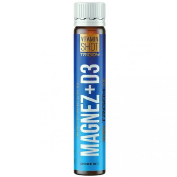Triggy Vitamin Shot Magnez + D3, smak poziomkowy, 25 ml - zdjęcie produktu