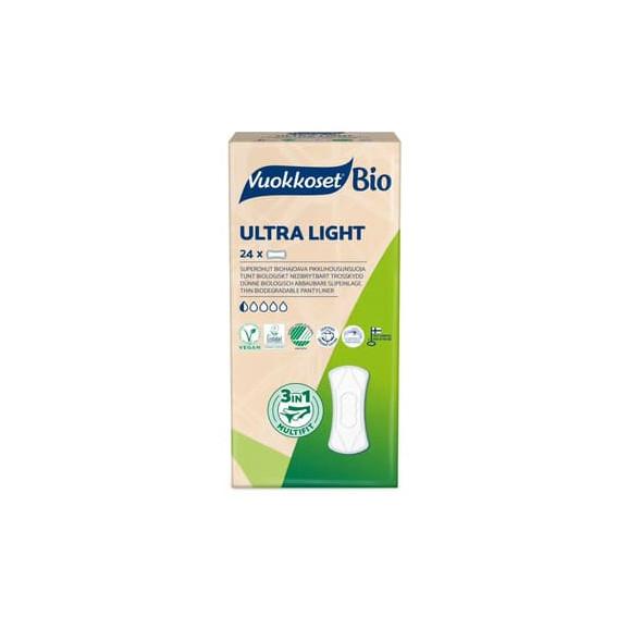 Vuokkoset Bio Ultra Light, wkładki higieniczne z organicznej bawełny, 24 szt. Vuokkoset Bio Ultra Light, wkładki higieniczne z organicznej bawełny, 24 szt. - zdjęcie produktu