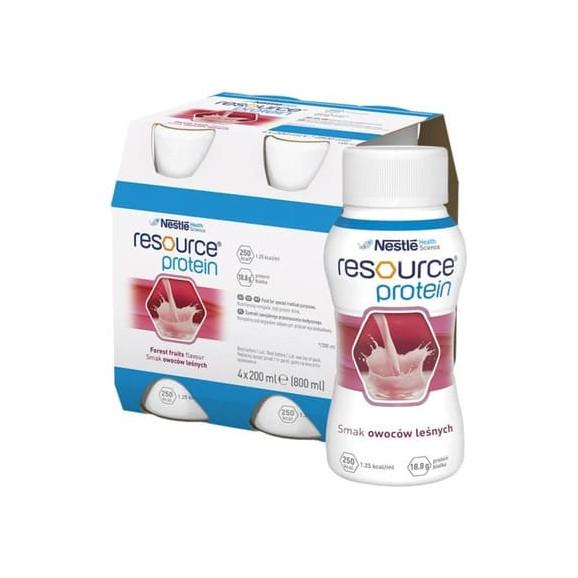 Nestle Resource Protein, preparat odżywczy, smak owoców leśnych, 4 x 200 ml Nestle Resource Protein, preparat odżywczy, smak owoców leśnych, 4 x 200 ml - zdjęcie produktu