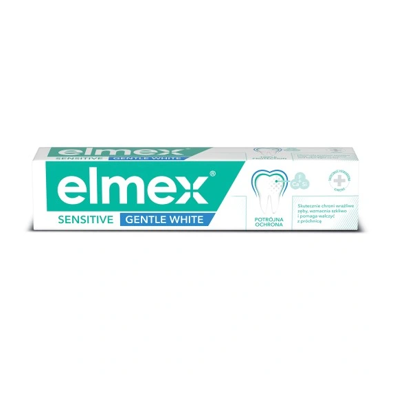 Elmex Sensitive Gentle White, pasta do zębów, wybielająca, 75 ml - zdjęcie produktu