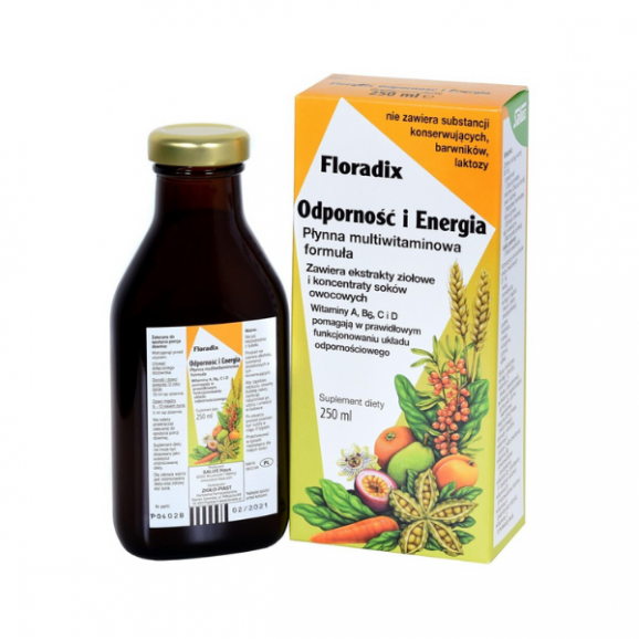 Floradix Odporność i Energia, płyn doustny, 250 ml Floradix Odporność i Energia, płyn doustny, 250 ml - zdjęcie produktu