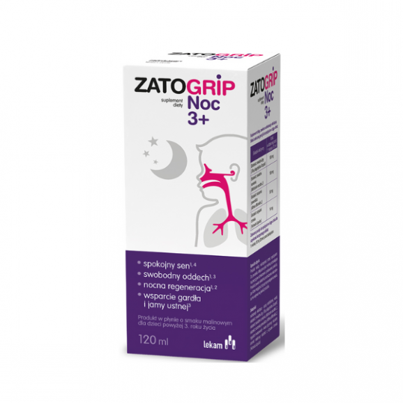 Zatogrip Noc 3+, płyn, 120 ml Zatogrip Noc 3+, płyn, 120 ml - zdjęcie produktu