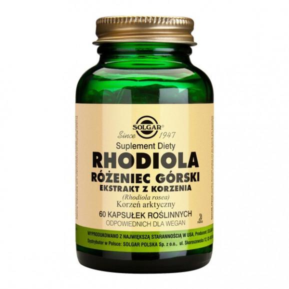 Solgar Rhodiola Różeniec Górski, kapsułki, 60 szt. Solgar Rhodiola Różeniec Górski, kapsułki, 60 szt. - zdjęcie produktu