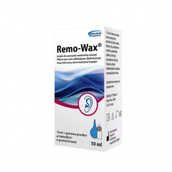 Remo-Wax, krople do usuwania woskowiny + gruszka, 10 ml - zdjęcie produktu