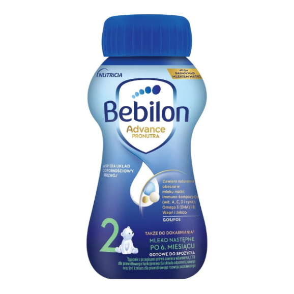 Bebilon 2 Pronutra-Advance, mleko następne po 6 miesiącu, płyn, 200 ml, 1 szt. - zdjęcie produktu