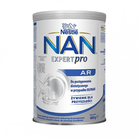 Nestle NAN Expert Pro AR, mleko dla niemowląt z tendencją do ulewań, od urodzenia, 400 g Nestle NAN Expert Pro AR, mleko dla niemowląt z tendencją do ulewań, od urodzenia, 400 g - zdjęcie produktu