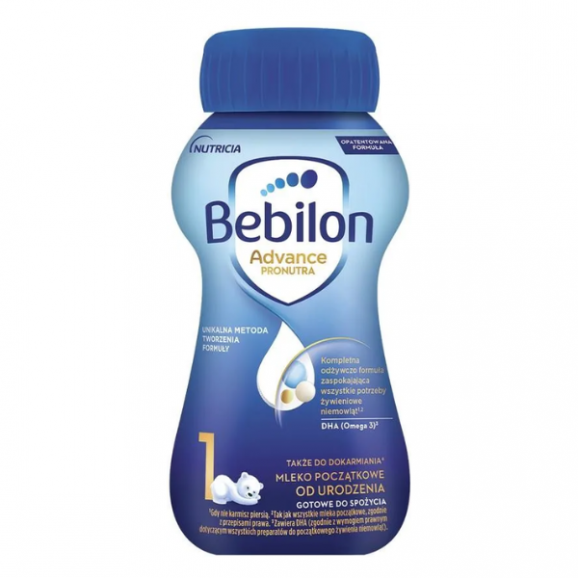 Bebilon 1 Pronutra-Advance, mleko początkowe od urodzenia, płyn, 200 ml, 1 szt. Bebilon 1 Pronutra-Advance, mleko początkowe od urodzenia, płyn, 200 ml, 1 szt. - zdjęcie produktu
