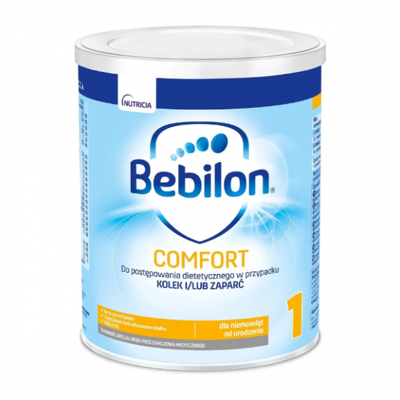 Bebilon Comfort 1,żywność specjalnego przeznaczenia medycznego dla niemowląt od urodzenia, proszek, 400 g Bebilon Comfort 1,żywność specjalnego przeznaczenia medycznego dla niemowląt od urodzenia, proszek, 400 g - zdjęcie produktu