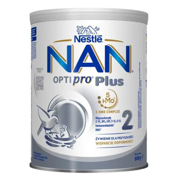 Nestle NAN Optipro Plus 2 HMO, mleko następne dla niemowląt po 6 miesiącu, 800 g