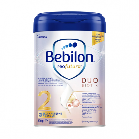 Bebilon Profutura Duo Biotik 2, mleko następne, po 6 miesiącu, 800 g Bebilon Profutura Duo Biotik 2, mleko następne, po 6 miesiącu, 800 g - zdjęcie produktu