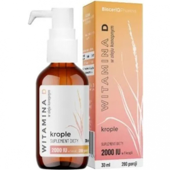 Witamina D w oleju konopnym BioceriQ 30 ml - zdjęcie produktu