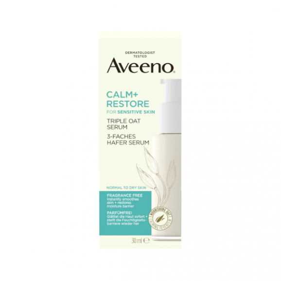 Aveeno Calm + Restore, serum z kompleksem z potrójnym owsem, 30 ml - zdjęcie produktu